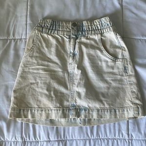 light wash denuim skirt from urban outtfitters